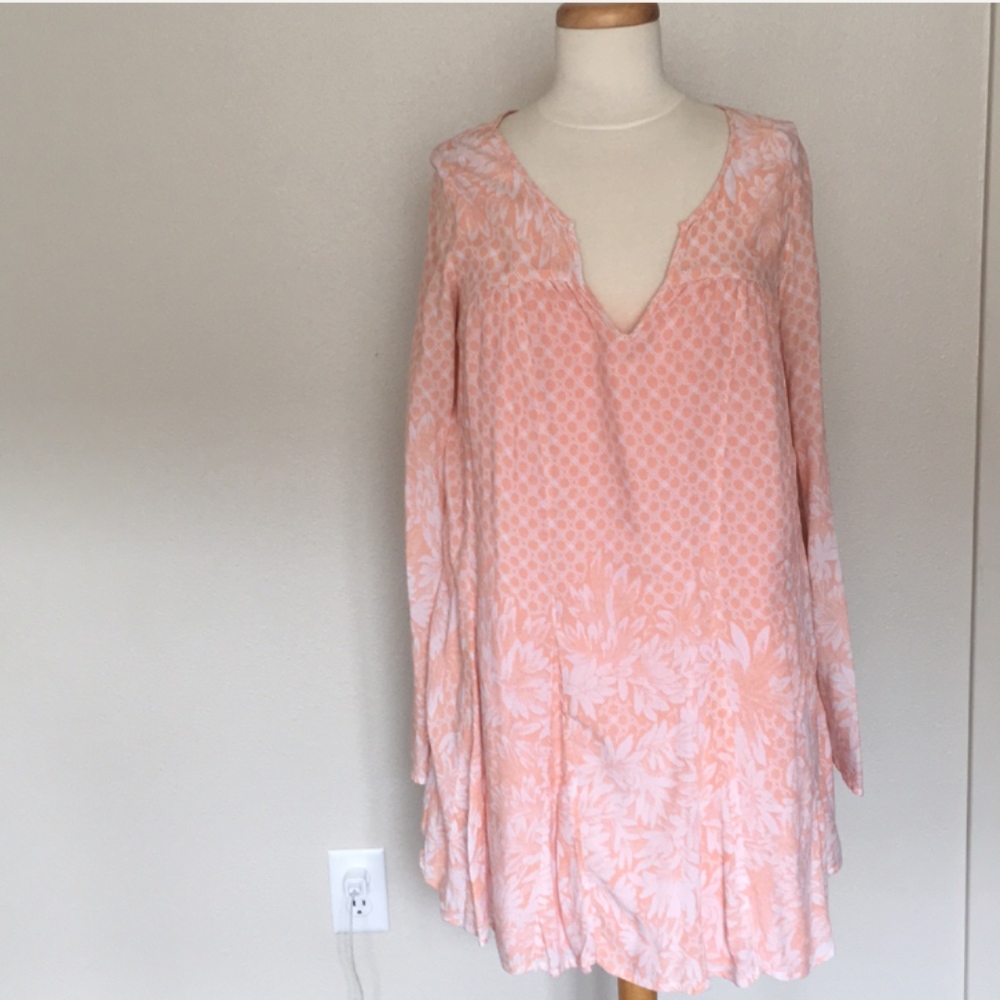 Free People Peach floral dress